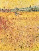 View from the Wheat Fields Vincent Van Gogh